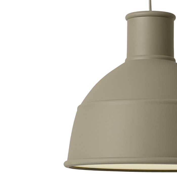 14211 Unfold - ponadczasowa lampa industrialna z silikonu - oliwkowa