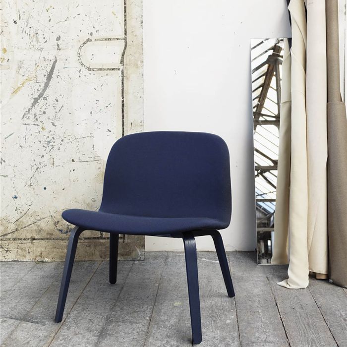 Visu Wide Chair Wood Base - Black