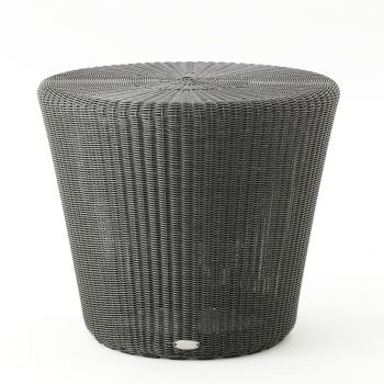 Kingston_pleciony_podnóżek_stolik_ogrodowy_grafit_Cane-line_ilumia