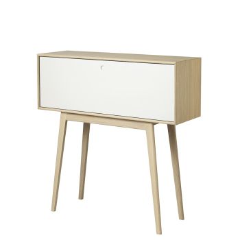 Butler_A8_biurko_sekretarzyk_naturalny_dąb_biały_FDB_Mobler_ilumia