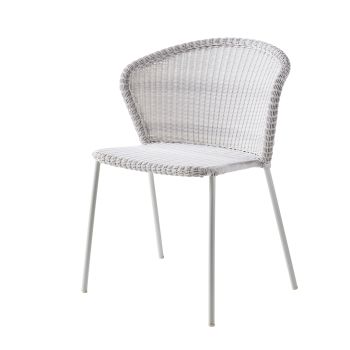 Lean_plecione_krzesło_ogrodowe_jasnoszare_Cane-line_ilumia