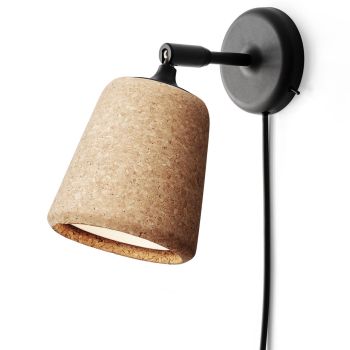 Material_lampa_ścienna_kinkiet_korek_naturalny_New_Works_ilumia
