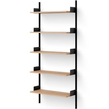1900_Shelf_regał_z_5_pólkami_czarny_dąb_New_Works_ilumia