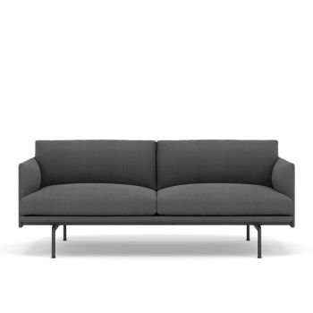 Outline-2-seater-Remix-163-black-base-detail-Muuto-ilumia
