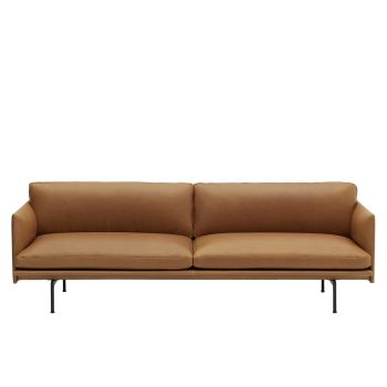 Outline-3-seater-Cognac-Refine-front-Muuto-ilumia