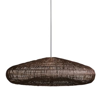 Topi rattanowa lampa wisząca Ø76cm - czarny