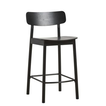 Soma WOUD Stołek Barowy 65cm - Czarny | Drewniane Stołki Barowe, Hokery w ilumia.pl