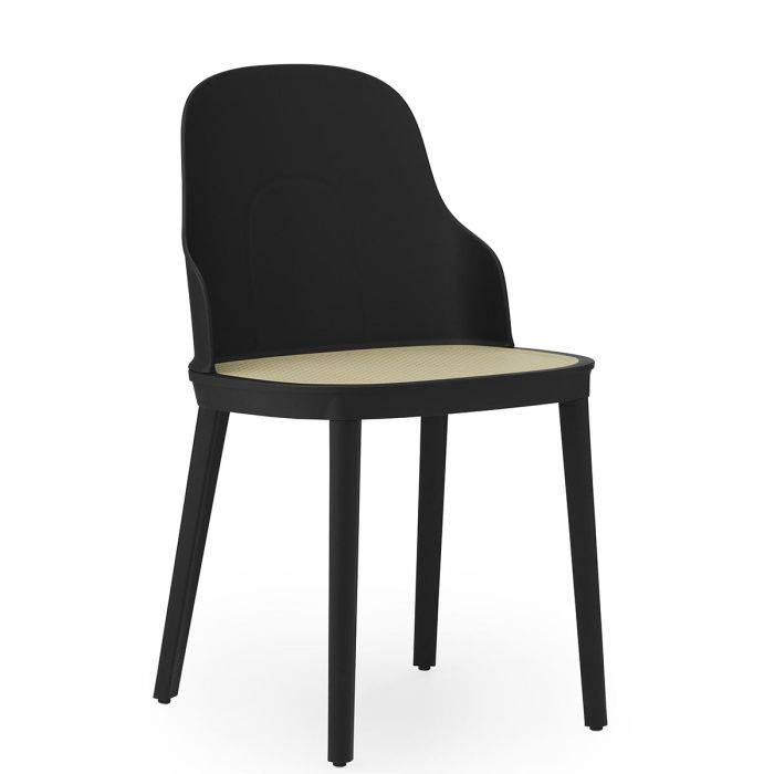 304045 Allez krzesło modułowe z ażurowym siedziskiem-czarny Normann Copenhagen ilumia