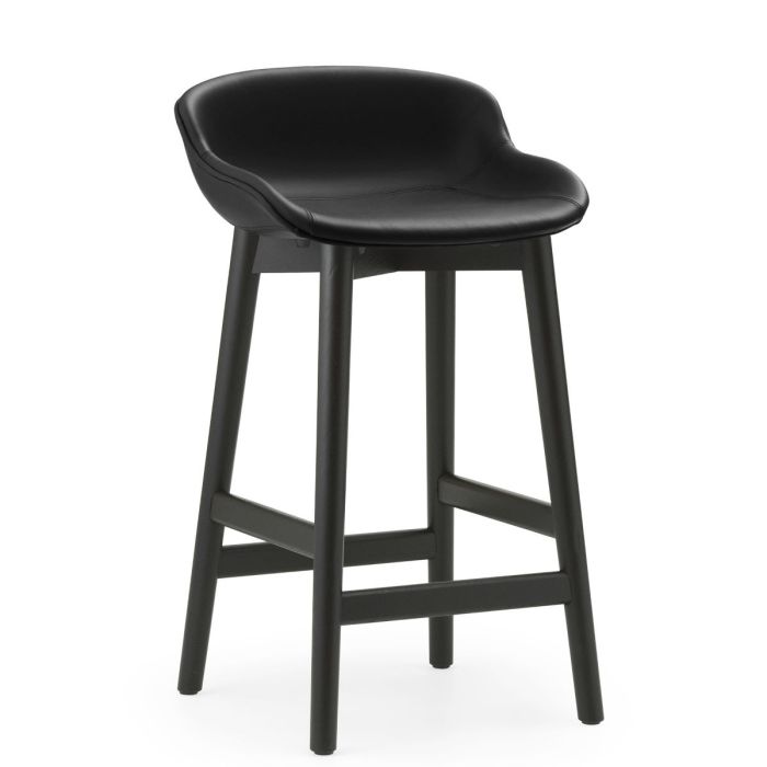 Hyg-stołek-barowy-tapicerowany-skóra_65cm-dąb-Normann-Cph-ilumia