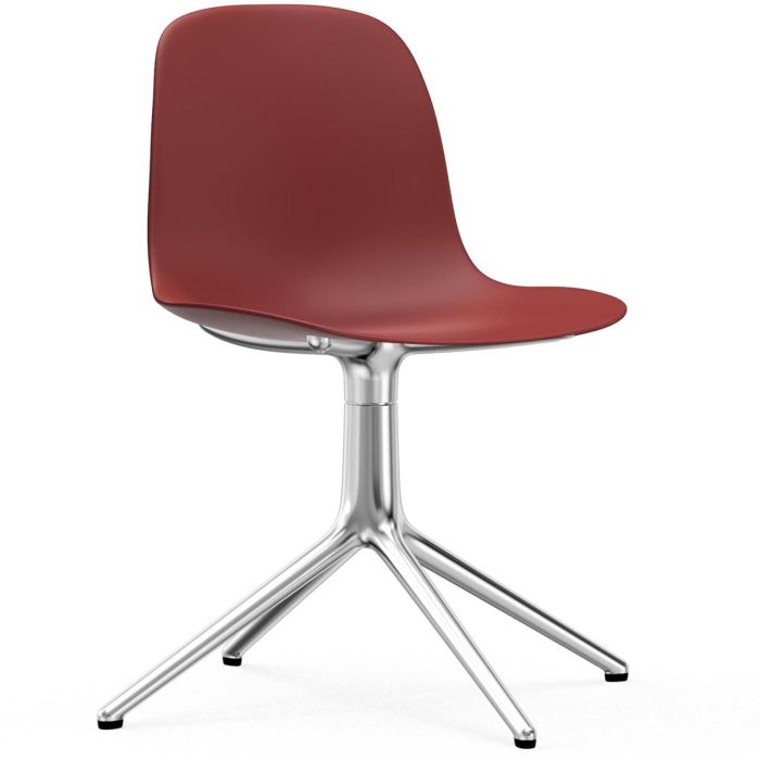 606005_Form_Chair_Swivel_4L_Red_Alu_Normann_Copenhagen_ilumia