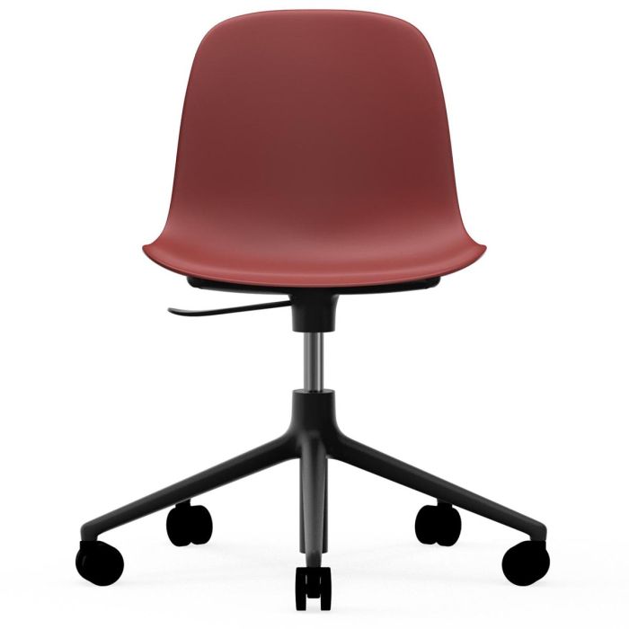 606055_Form_Chair_Swivel_5W_Gaslift_Red_BlackAlu_Normann_Copenhagen_ilumia