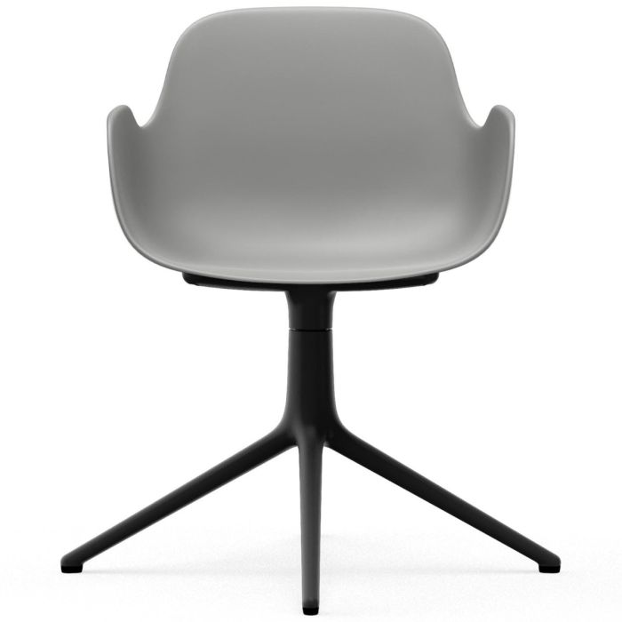 606111_Form_Armchair_Swivel_4L_Grey_BlackAlu_Normann-Copenhagen-ilumia