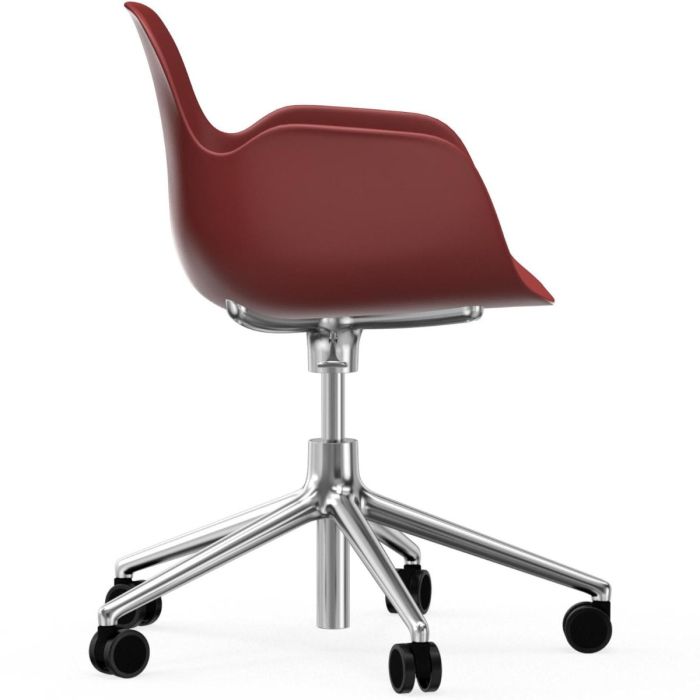 606145_Form_Armchair_Swivel_5W_Gaslift_Red_Alu_Normann_Copenhagen_ilumia