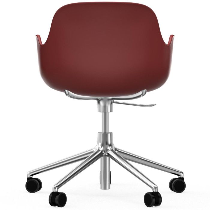 606145_Form_Armchair_Swivel_5W_Gaslift_Red_Alu_Normann_Copenhagen_ilumia