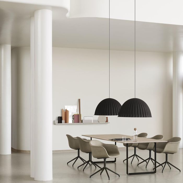 70-70-oak-meeting-under-the-bell-fiber-arm-Refine-stone-folded-corky-muuto-ilumia
