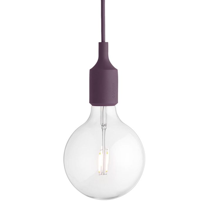 E27 LED oryginalna lampa wisząca typu żarówka - burgund
