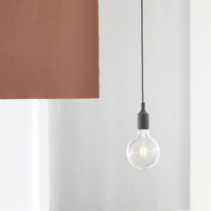 E27 oryginalna lampa wisząca typu żarówka- czerwona