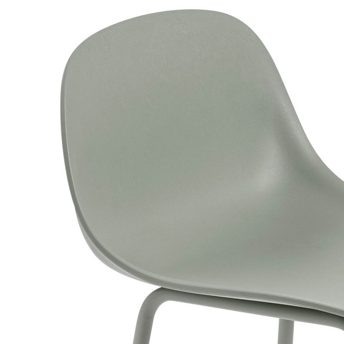 Fiber stołek barowy na stalowej podstawie 65cm z oparciem- zielony Muuto ilumia - detal