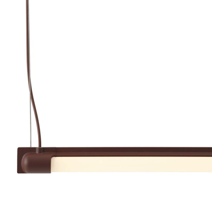 Fine lampa wisząca 120cm - ciemna czerwień