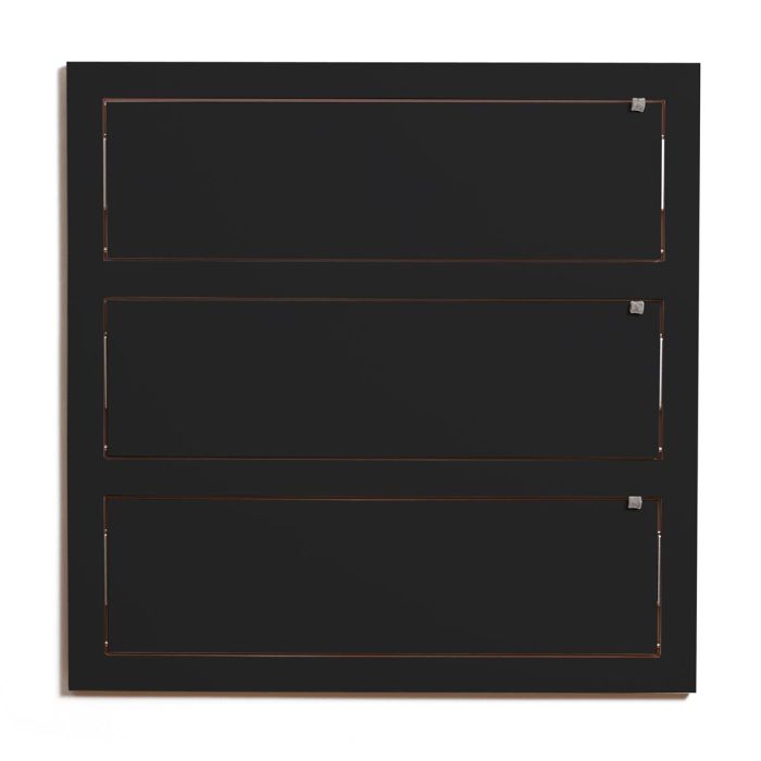 Fläpps składana potrójna półka ścienna 80x80cm- czarny