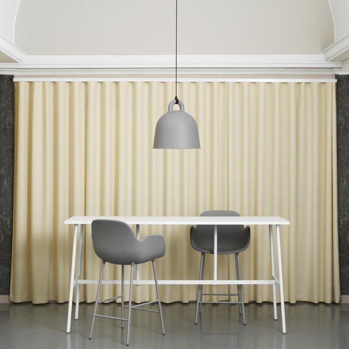 Form_Bar_Armchair_65cm_Steel_Grey_Bell_Lamp_Union_White_Normann_Copenhagen_ilumia