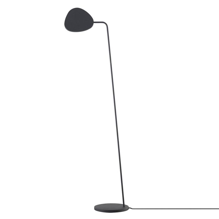 13422 Muuto Leaf LED czarna lampa podłogowa w skandynawskim stylu
