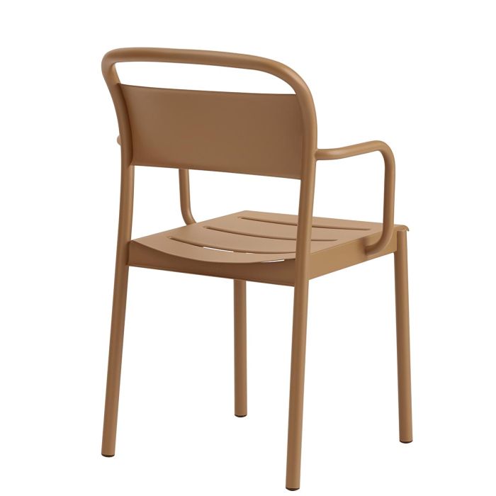 Muuto Linear krzesło ogrodowe z podłokietnikami- pomarańczowy-ilumia
