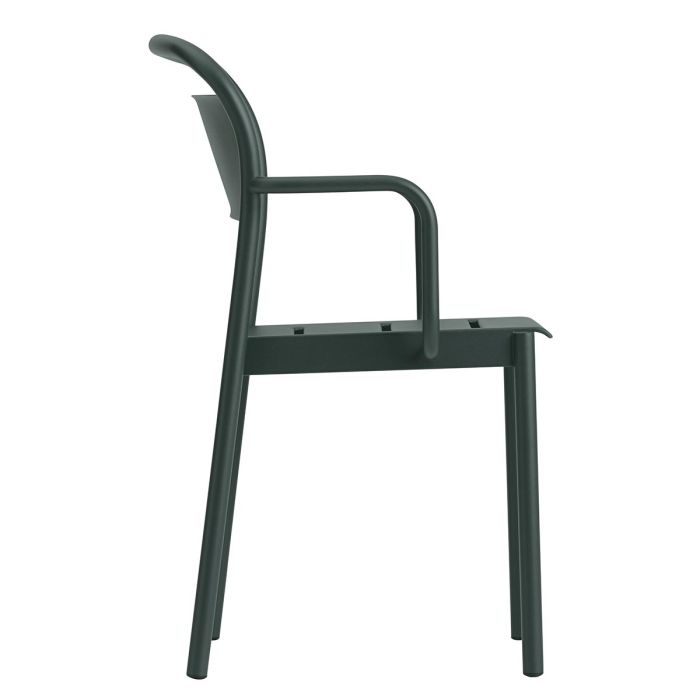 Linear-steel-armchair-dark-green-angle-v2-Muuto-ilumia