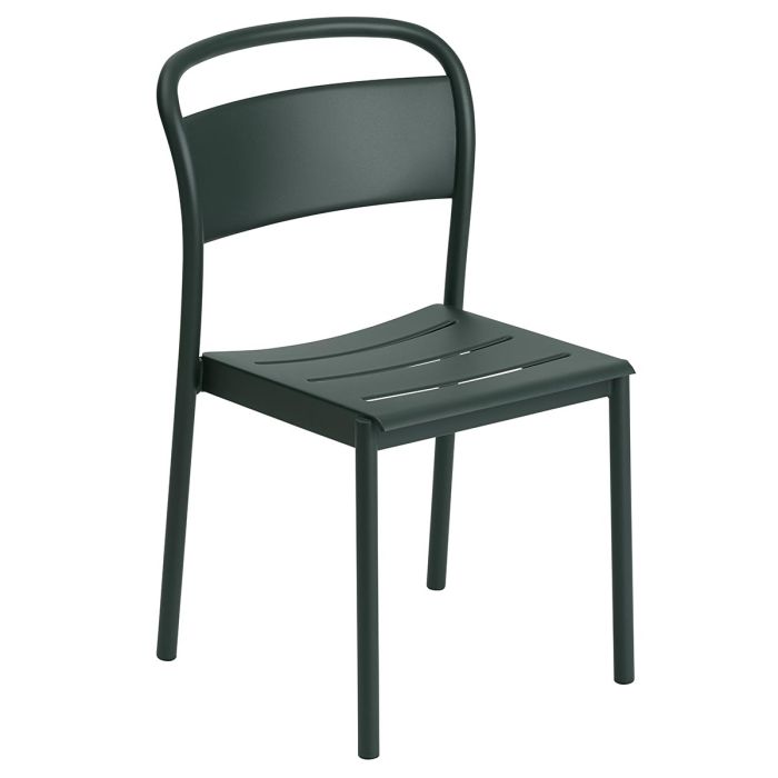 Linear krzesło ogrodowe- ciemnozielony-Muuto-ilumia