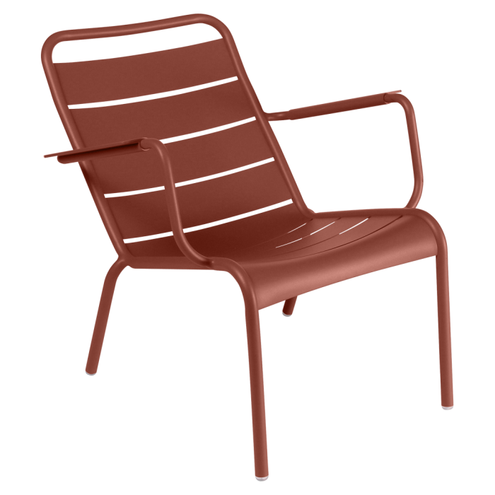 LUXEMBOURG_FAUTEUIL_BAS_OCRE_ROUGE