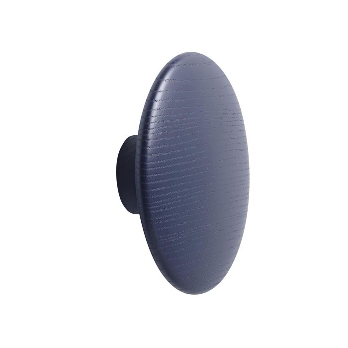 The Dots (S) Ø9cm, drewniany wieszak kropka - granatowy muuto-ilumia