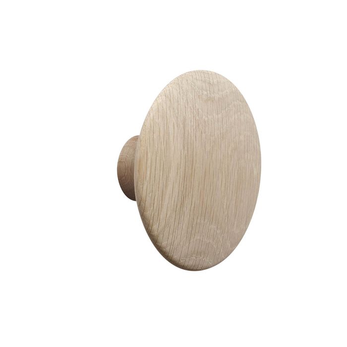 The Dots (M) Ø13cm, drewniany wieszak kropka naturalny dąb-muuto-ilumia