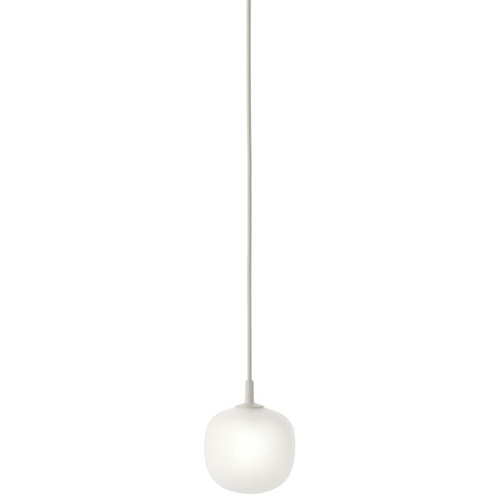 22418 Rime  Ø12 Muuto - lampa wisząca z mlecznego szkła - szary przewód