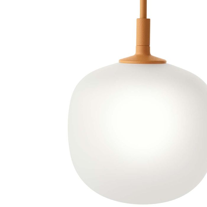 22422 Rime  Ø12 Muuto - lampa wisząca z mlecznego szkła - biały przewód