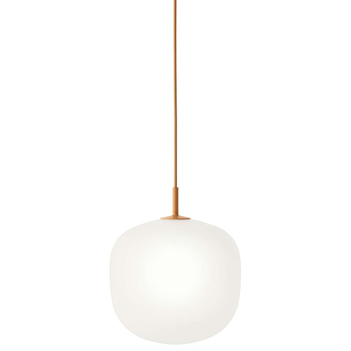 22423 Rime Muuto 25 - lampa wisząca z mlecznego szkła-pomarańczowy przewód