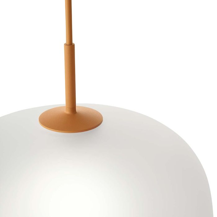 22423 Rime Muuto 25 - lampa wisząca z mlecznego szkła-pomarańczowy przewód