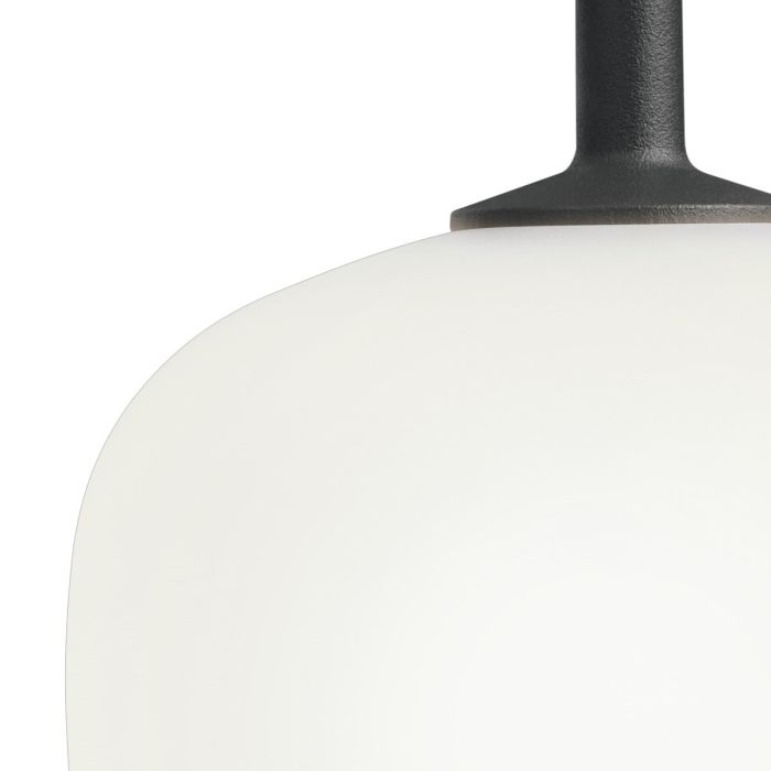 Rime lampa ścienna, szklany klosz - czarny