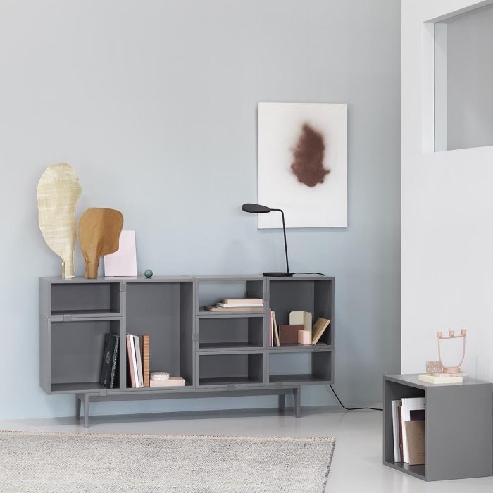 Stacked-Group-Dark-Grey-Leaf-Table-Lamp-Open-Candelabra-Compile-Bookend-Ply-ilumia
