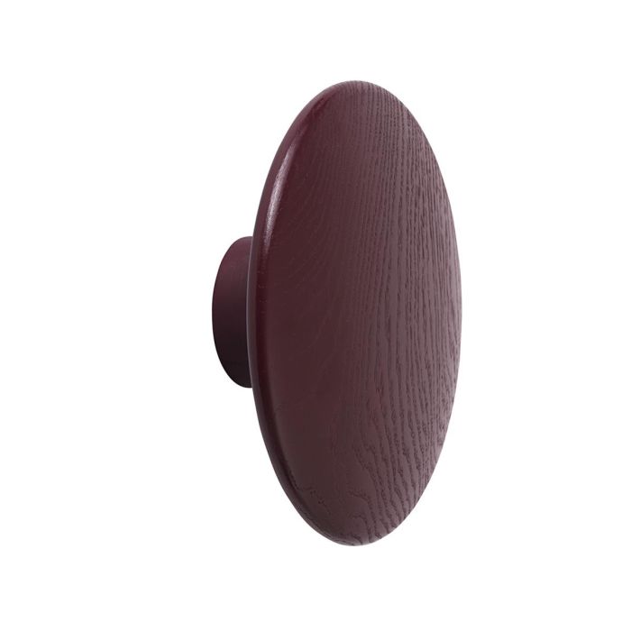 The Dots (M) Ø13cm drewniany wieszak kropka  burgund Muuto-ilumia