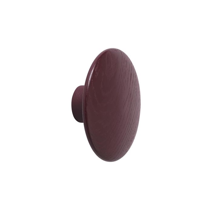 The Dots (M) Ø13cm drewniany wieszak kropka  burgund Muuto-ilumia