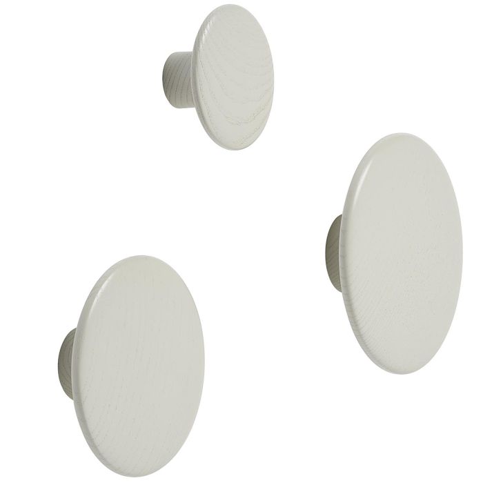 The Dots (L) Ø17cm drewniany wieszak kropka - złamana biel Muuto-ilumia