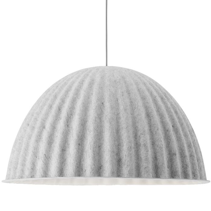 Under The Bell Ø82 cm duża lampa akustyczna z filcu - biały melanż 21353