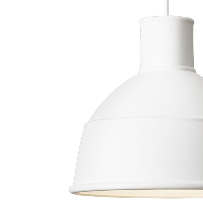14207 Unfold - ponadczasowa lampa wisząca industrialna z silikonu - biała