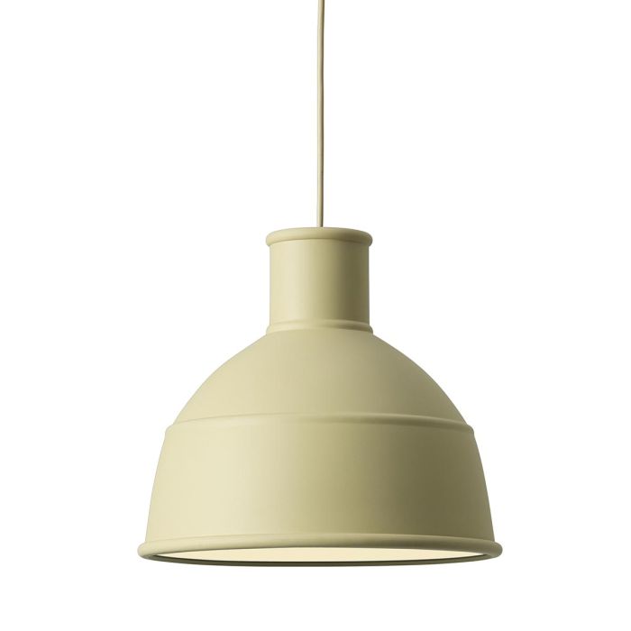 09017 Unfold - ponadczasowa lampa industrialna z silikonu - beżowo-zielona