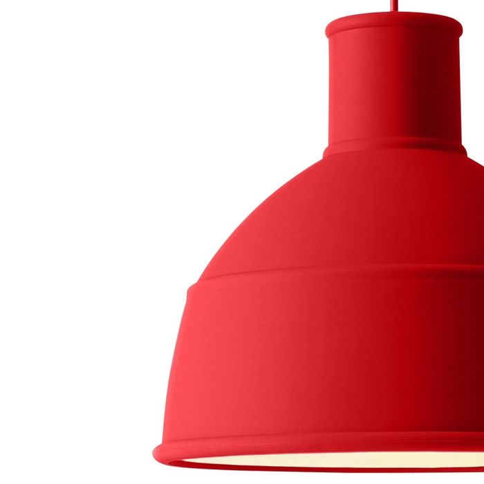 14206 Unfold - ponadczasowa lampa industrialna z silikonu - ciemnoczerwona