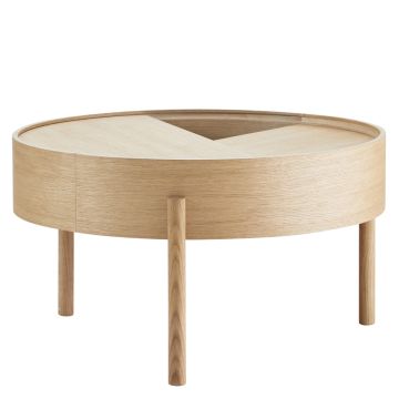 Arc Coffee Table Ø66cm - Oiled Oak | Modern Design | ilumia.pl