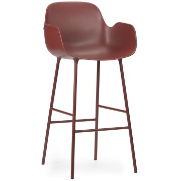 1402023_Form_Bar_Armchair_75cm_Steel_Red_Normann_ilumia