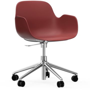 606145_Form_Armchair_Swivel_5W_Gaslift_Red_Alu_Normann_Copenhagen_ilumia
