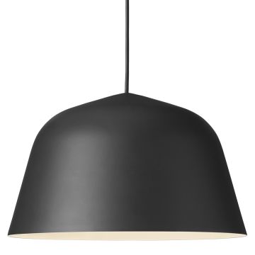 26024 Ambit 40cm Linear And Rounded Shapes Pendant Lamp - Black