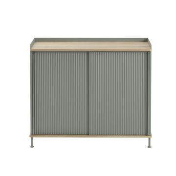 Enfold-Sideboard-tall-oak-dusty-green-front-Muuto-ilumia-900x900